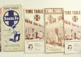 Vintage Railroad Train Paper Lot Time Tables Schedules Santa Fe AT&amp;SF Ra... - £14.26 GBP