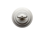 Porcelain Rotary Switch Type-3 Crossing Flush White Diameter 3.9&quot; OLDE W... - £35.79 GBP