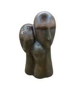 Vintage Modernist Style Bronzed Ceramic 3 Face Busts in one Statute Mexi... - £47.84 GBP