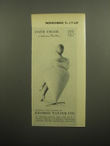 1960 George Tanier Cone Chair Advertisement - Verner Panton - $14.99