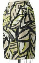 212 Collection Misses Silky Construction Abstract Leaf Pattern Lined Skirt 10 16 - £15.67 GBP