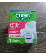 NEW Curad -Stretch Rolled Gauze  2&quot; x 4.1yds. 1 Roll. Stretches and Conf... - $7.80