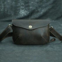 Fashion Women Real Leather  Bag Men Casual Crossbody Bag Mini Ipad Small Handbag - £158.93 GBP