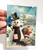 Vtg Christmas 3D Lenticular Photo Postcard Printed in Japan 1969 Posted 6C Stamp - £22.71 GBP