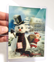 Vtg Christmas 3D Lenticular Photo Postcard Printed in Japan 1969 Posted 6C Stamp - £22.79 GBP