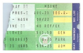 Crosby Stills Nash CSN Ticket Stub August 25 1985 Lewiston Maine - £34.63 GBP
