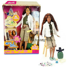 Year 2004 Barbie Cali Girl 12 Inch Doll SUMMER w/ Ear Piercer, Stool &amp; Earrings - £75.65 GBP