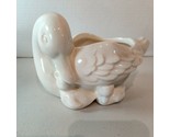 Vintage Weiss 1984 AVON Ceramic White Swan  Goose Duck With Babies Plant... - $15.43