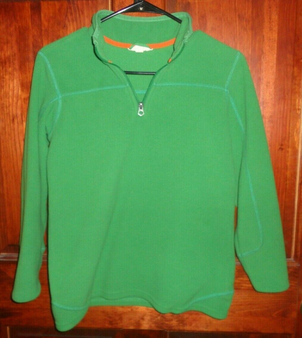 Lands' End Kids Polartec Aircore 100 boy girl green pullover long sleeve size M - $12.00