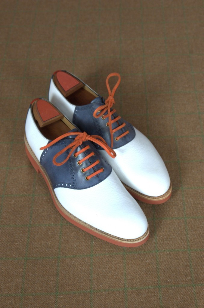 New Handmade men two tone shoes, blue and white moccasin shoes, dress shoes for