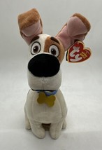 TY Beanie Baby Plush 7&quot; MAX Jack Russell Terrier - Secret Life of Pets 2016 NWT - £7.78 GBP