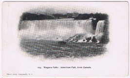 Postcard Franz Huld Private Mailiing Card Niagara American Falls Clear Glitter - £19.46 GBP
