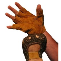 Weight Lifting Gloves Leather Padded with Mesh Back (Wholesale Lot of 10... - $44.50