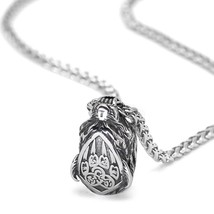 Bear Viking Necklace Silver Stainless Steel Norse Bjorn Claw Berserker Pendant - £20.87 GBP