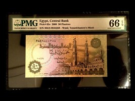 Egypt 50 Piastres 2008 Banknote World Paper Money UNC Currency - PMG Cer... - £51.13 GBP