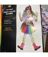 Crazy Color Clown Costume Halloween Fancy Dress M8-10 - $582.03 MXN