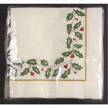 New Lenox Holiday Dimension Beverage Cocktail Napkins 50 Count 5 x 5 3 Ply - £11.84 GBP