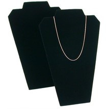 2 Necklace Easel Pad Black Velvet Jewelry Case Display - £9.82 GBP