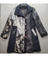 VTG Dor Dor Couture Art To Wear Patchwork Coat Women Medium Multi Button... - $29.30