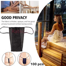 100PCS Disposable Underwear Women T-Back Thong Pleasant Non-Woven Sauna Briefs - £18.49 GBP