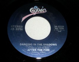 After The Fire Der Kommissar Dancing In The Shadows 45 Rpm Record Epic Label - £12.63 GBP