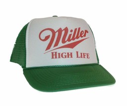 Vintage Miller High Life Beer Hat Trucker Hat Snap Back Adjustable - £19.34 GBP