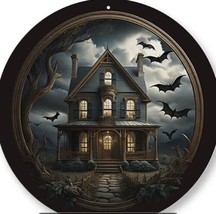 Unique haunted house Metal Sign- 8/8 New - £23.73 GBP