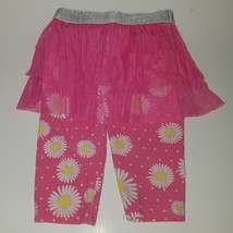 Pink Daisy Pants Skirted Tutu Yellow Polka Dots Silver Waistband Baby Gi... - £7.87 GBP