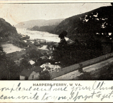 1905 Harpers Ferry W Va Aerial View White Border Undivided Back Postcard - £7.95 GBP