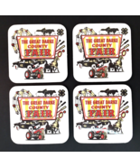 The Great Darke County Fair (Ohio) Drink Beverage Coasters Tractors, Car... - $12.00