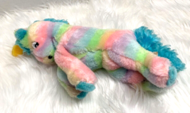 Superior Toy &amp; Novelty Plush Unicorn Vintage Multicolor Rainbow 12 in Ta... - £23.64 GBP