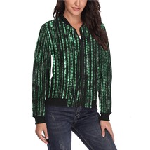 Matrix Raining Code Women&#39;s Bomber Jacket - $61.00