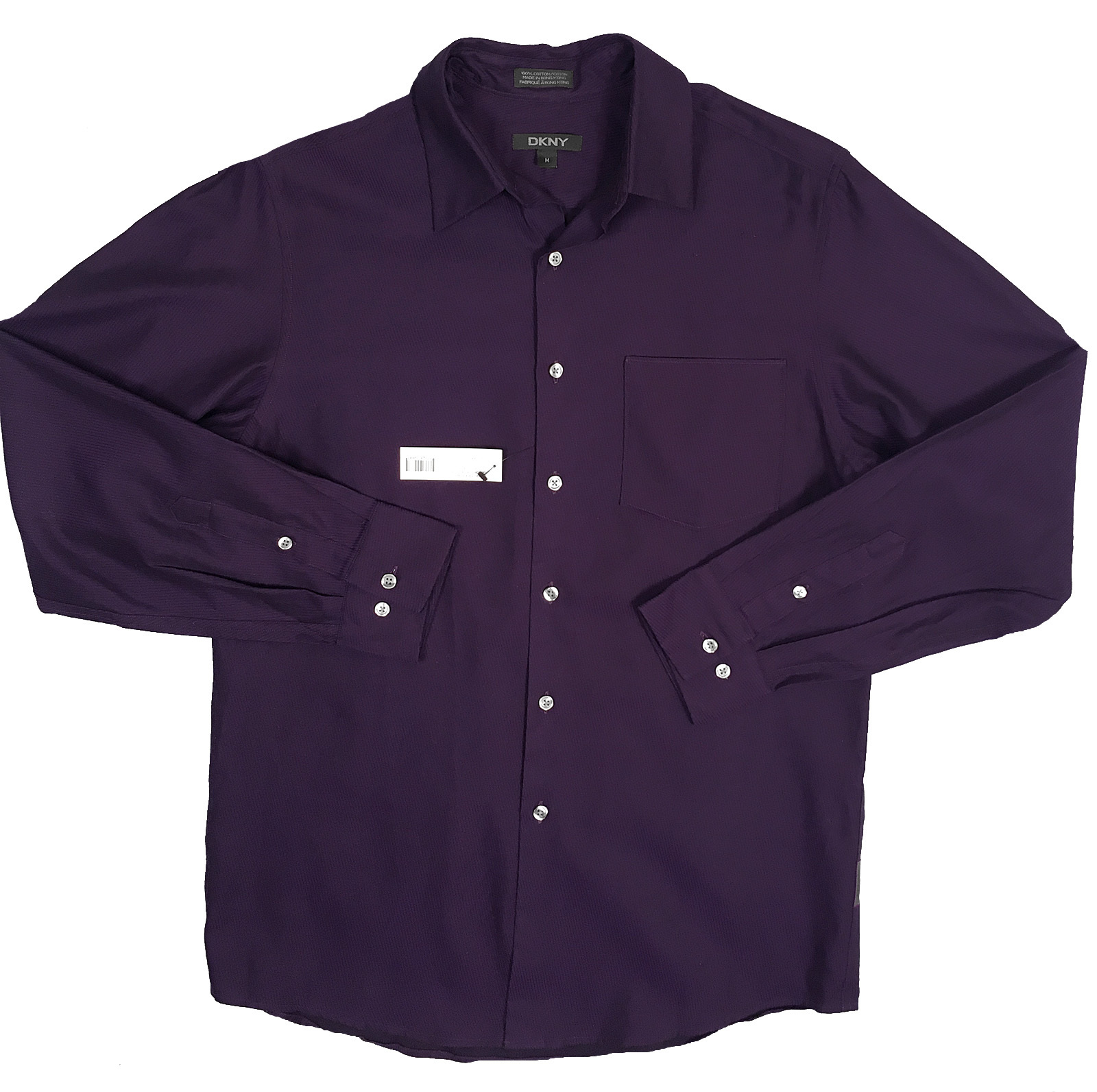 NEW! Donna Karan DKNY Button Front Shirt!  Medium  Handsome Deep Purple - $39.99