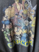 Capcom Short Sleeve T Shirt Mens Size XL Dark Grey Crew Neck Cartoon - £8.58 GBP