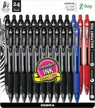 ‎ Z Grip Medium Pens - 24 Pack Ink Pens, Retractable Ballpoint Z-Grip s Medium P - £15.93 GBP