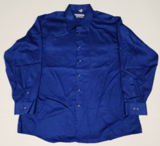 Men&#39;s Geoffrey Beene Royal Blue Wrinkle Free Dress Shirt - Size XXL 18 34/35 - £15.45 GBP