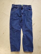 Cabela&#39;s Denim Jeans Men&#39;s 36x30 Roughneck Fleece Lined Straight 902224B Blue - £14.61 GBP