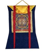 KALACHAKRA MANDALA ORIGIUNAL TIBETAN THANGKA/THANKA PAINTING  WITH SILK ... - $3,149.74 MXN