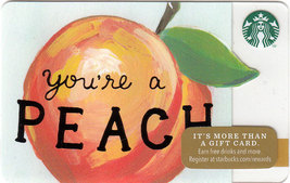 Starbucks 2014 You&#39;re a PEACH Collectible Gift Card New No Value - £2.39 GBP