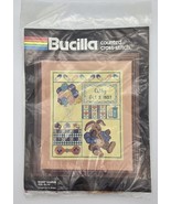 Bucilla Counted Cross Stitch Kit 49905 Vintage Bunny Sampler Birth Annou... - $238.69 MXN