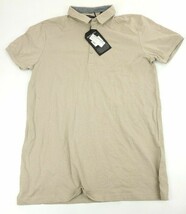 Brave Soul London Classic Jersey Polo T-shirt Stone Gray Size Medium  - $12.95