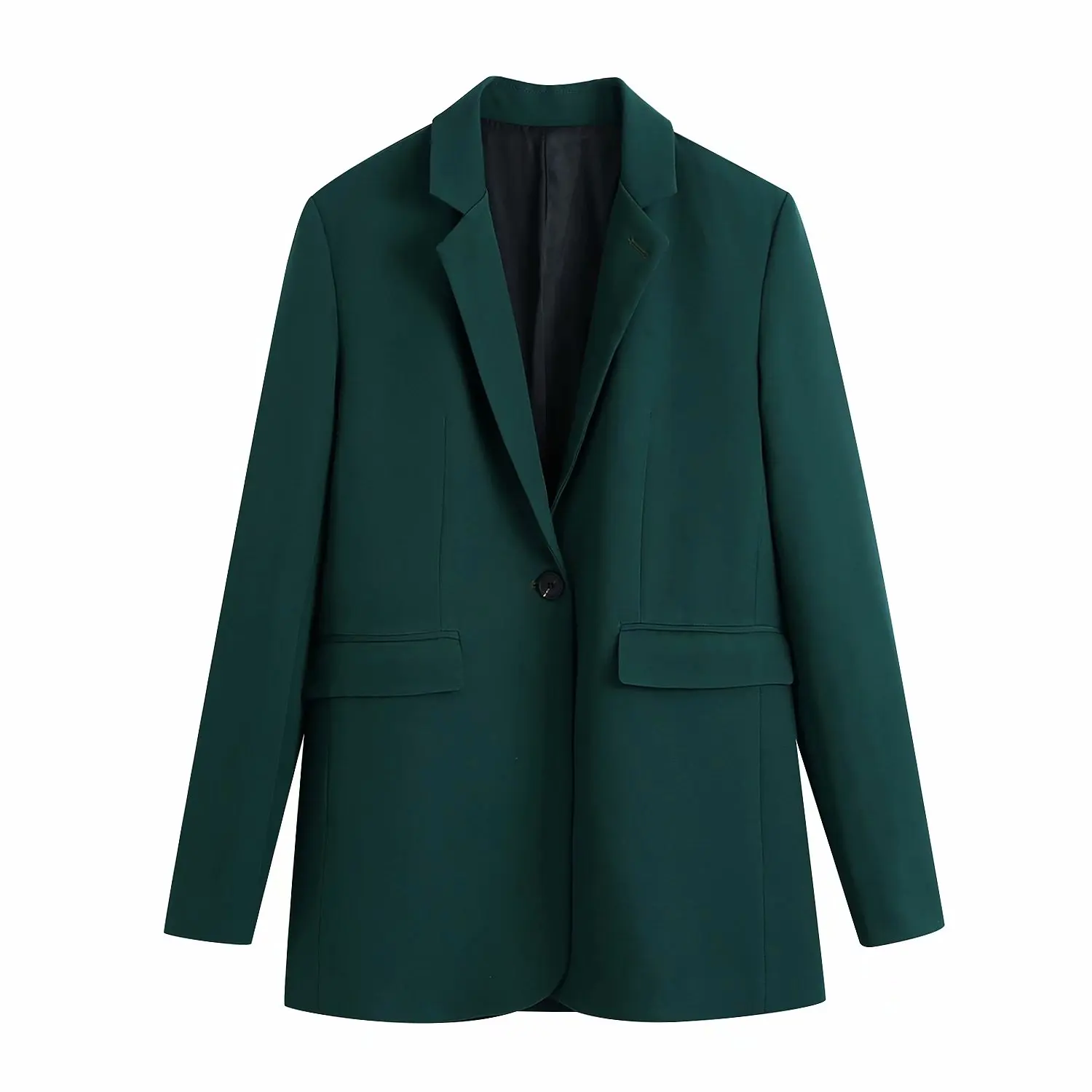 Zevity  Women 2021  Single Button Slim Fitting Blazer Coat Office Long Sleeve Po - £123.34 GBP