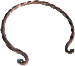 Copper Torc Traditional Celtic Torq Torque Necklace, Medium Medieval Viking Iron - £18.88 GBP