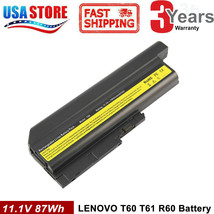 7800Mah Battery For Lenovo Thinkpad T500 W500 R60 R61 T60P T61 40Y6795 41N5666 - £32.12 GBP