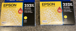 Epson Genuine  252XL Yellow Ink Cartridges -New lot of 2 - $25.74