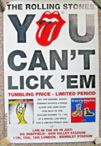 ROLLING STONES: (YOU CAN,T LICK THEM) RARE VINTAGE POSTER (CLASSIC STONES) - £394.76 GBP