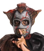 Horrorland Chuckles 1/2 Mask Scary Evil Clown Dress Up Halloween Kid Siz... - $12.82