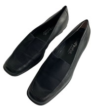 Whats What Aerosoles Womens Loafers Black Leather Size 7 1/2 M Slip On C... - $24.75