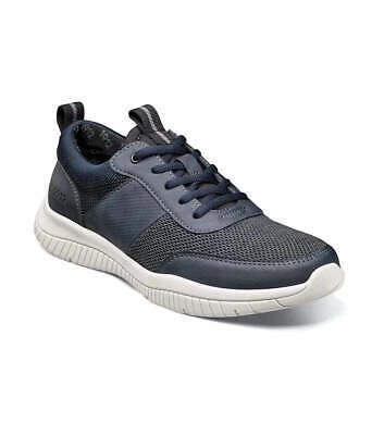 Nunn Bush KORE City Pass Knit Moc Toe Oxford Walking Sneakers Navy 85019-492