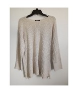 Nic+Zoe Tunic Sweater Cream Pullover Cotton Blend Knit Long Raglan Sleev... - £75.03 GBP